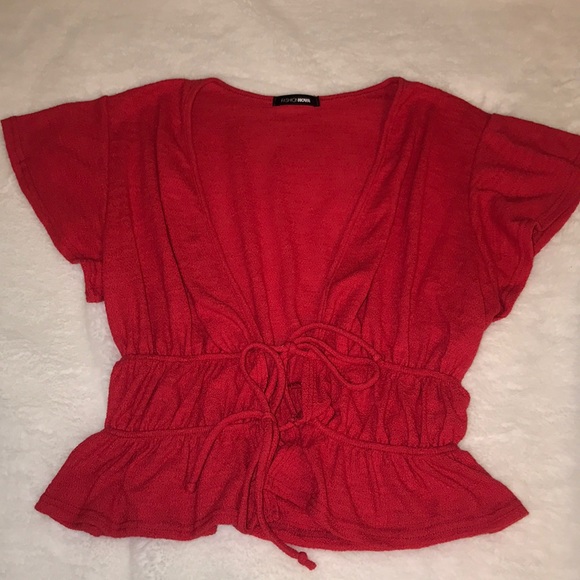 ❄️2 FOR $20❄️ Fashion Nova Tie Up T-shirt - Picture 1 of 3